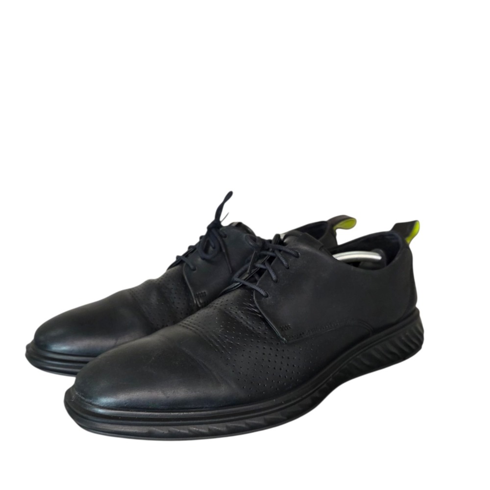 ECCO ST.1 Hybrid Lite Mens 45 Black Leather Dress Shoes Comfort